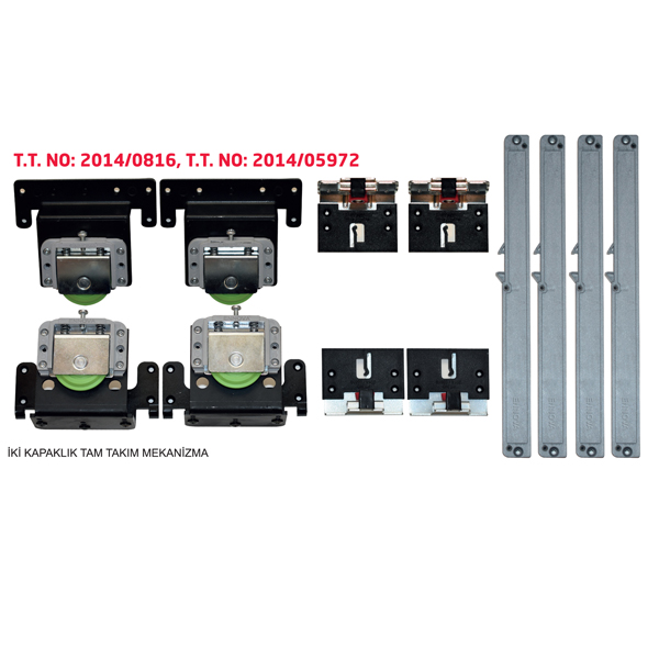 LS-36 Ayarlı Gardrop Kapak Sürgü Mekanizması - Detay 3