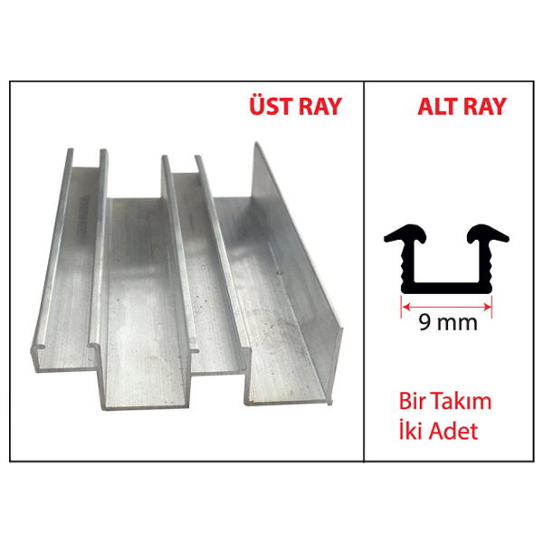 LS-40 Eko Sürgü Sistemi Alüminyum Üst Raylı - Detay 4